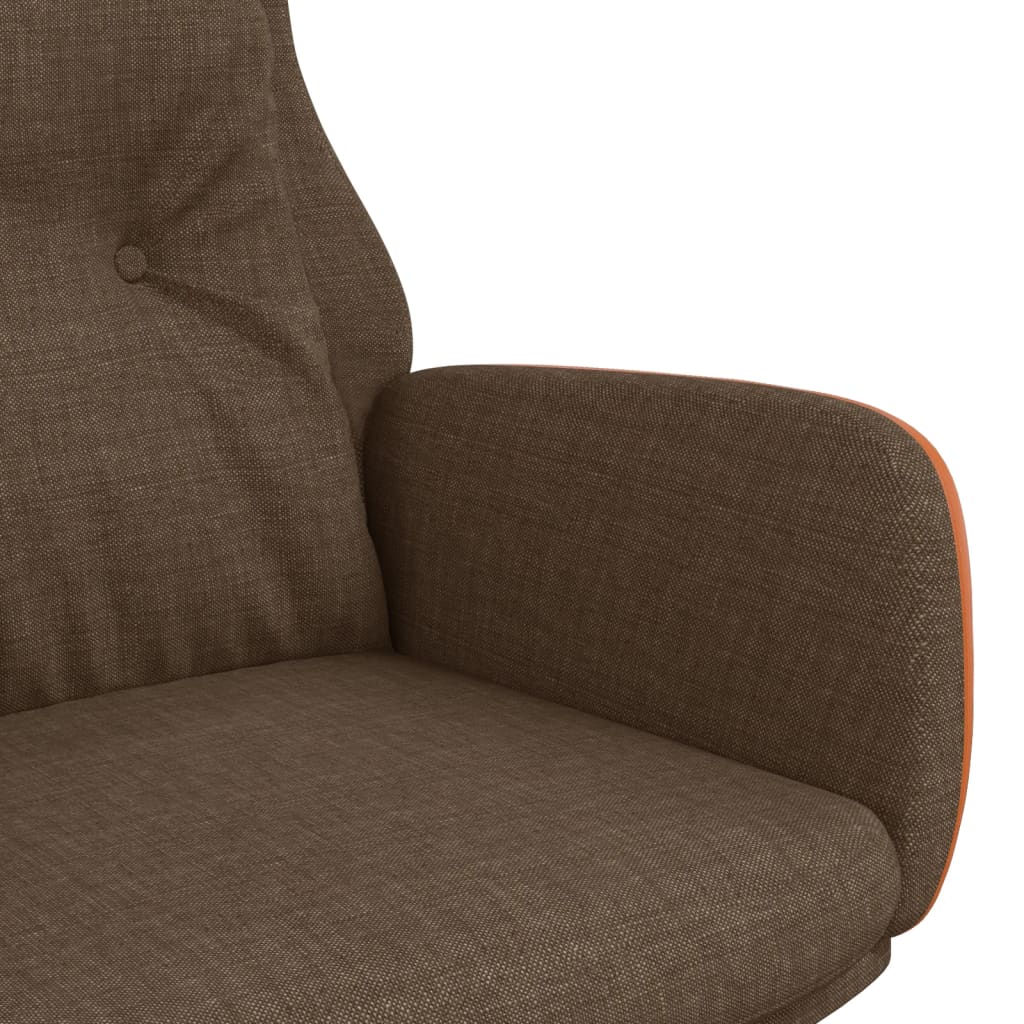 Relaxační Křeslo Hnědé Textil A Pvc