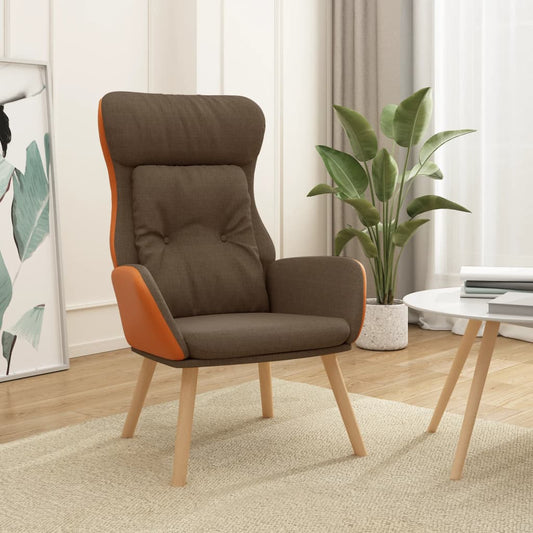 Relaxační Křeslo Hnědé Textil A Pvc