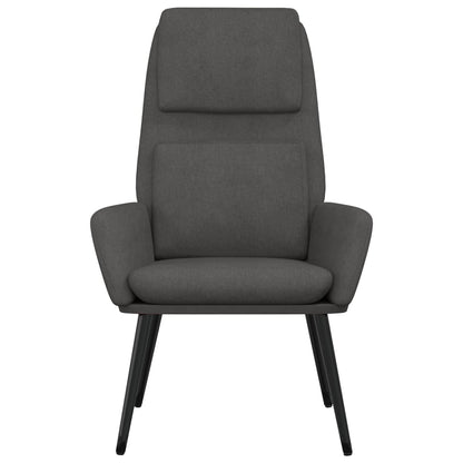 Relaxační Židle Tmavě Šedá Textil