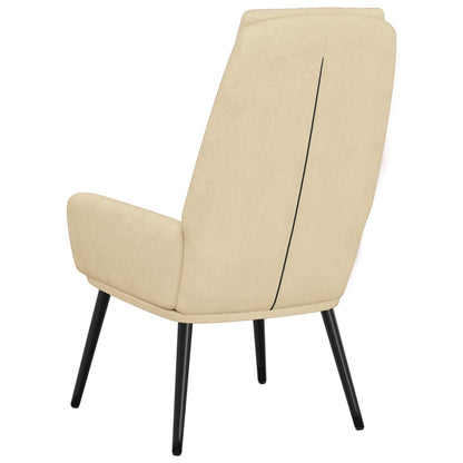 Relaxační Židle Krémová Textil