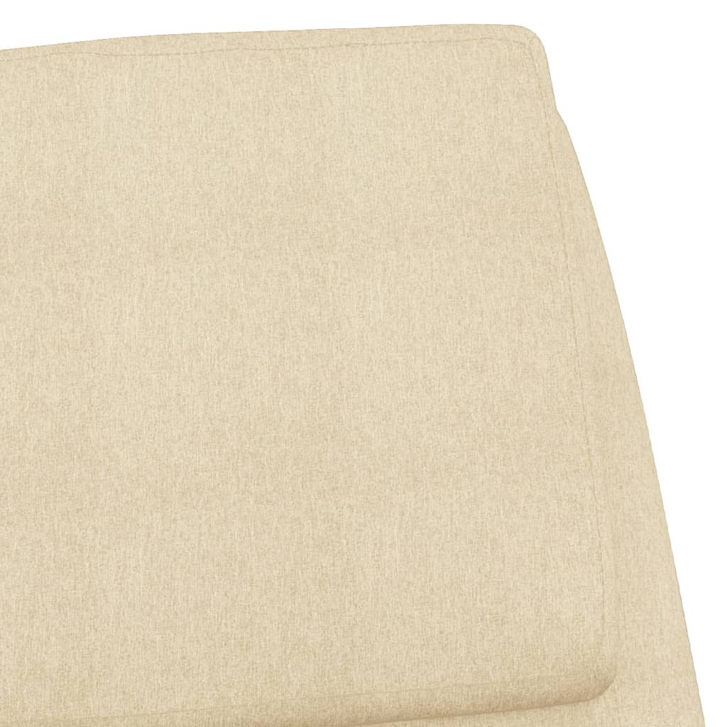 Relaxační Židle Krémová Textil