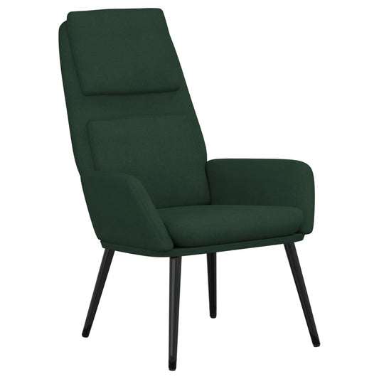Relaxační Křeslo Tmavě Zelené Textil
