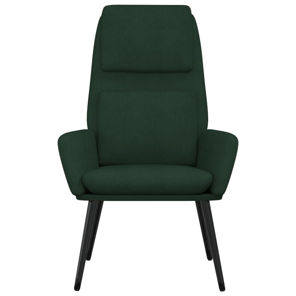 Relaxační Křeslo Tmavě Zelené Textil