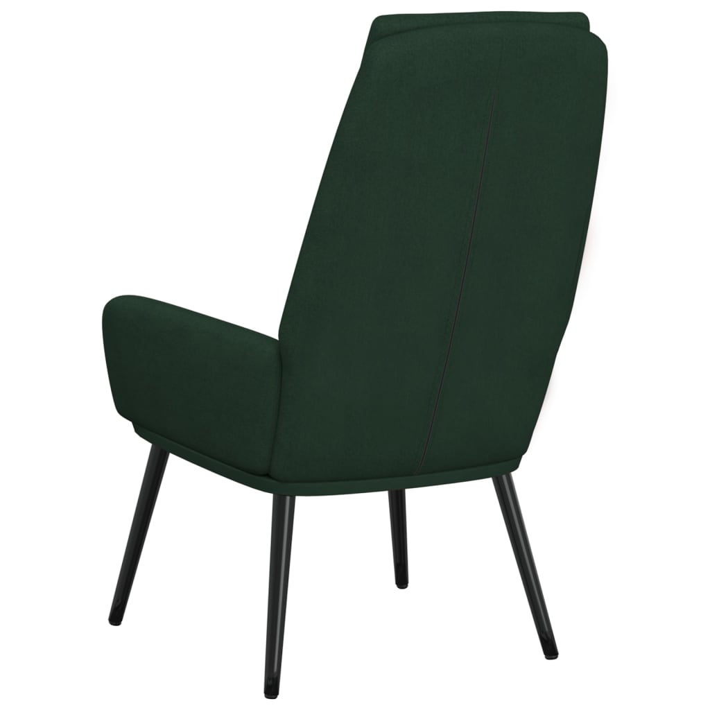 Relaxační Křeslo Tmavě Zelené Textil