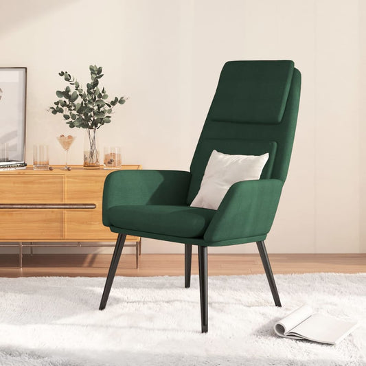 Relaxační Křeslo Tmavě Zelené Textil