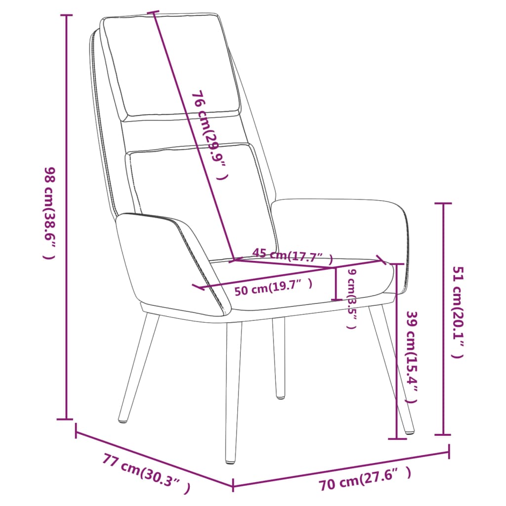Relaxační Židle Černá Textil