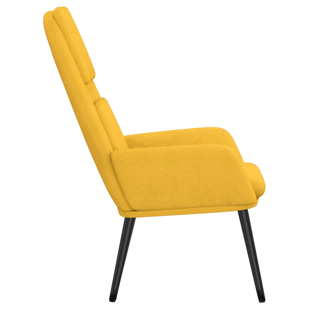 Relaxační Křeslo Hořčicově Žluté Textil