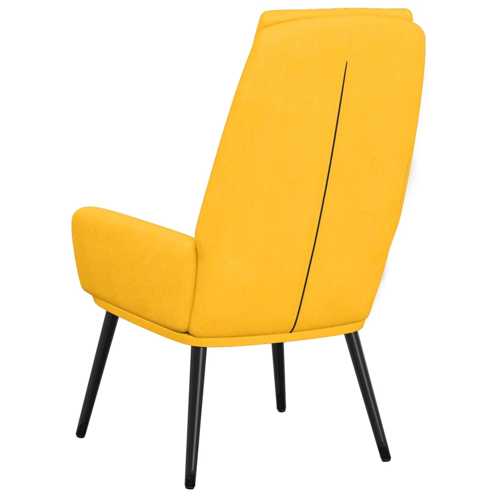 Relaxační Křeslo Hořčicově Žluté Textil