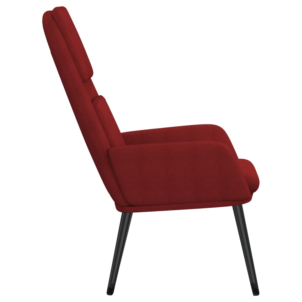 Relaxační Křeslo Vínové Textil