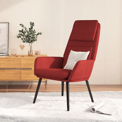Relaxační Křeslo Vínové Textil