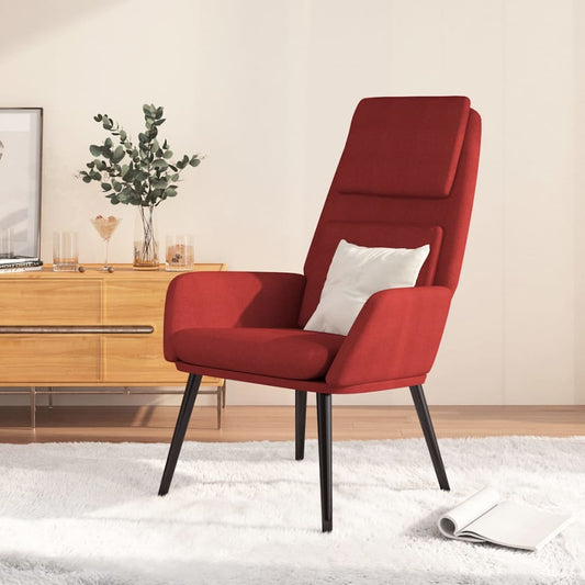 Relaxační Křeslo Vínové Textil