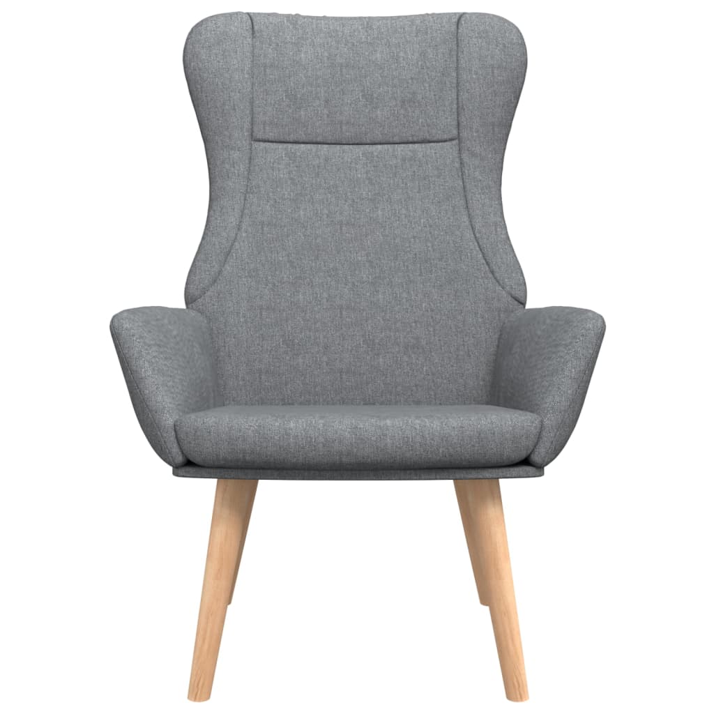 Relaxační Křeslo Světle Šedé Textil