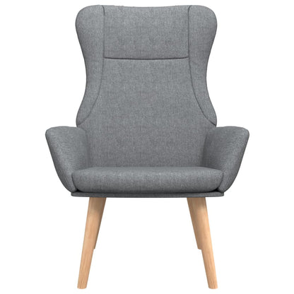 Relaxační Křeslo Světle Šedé Textil