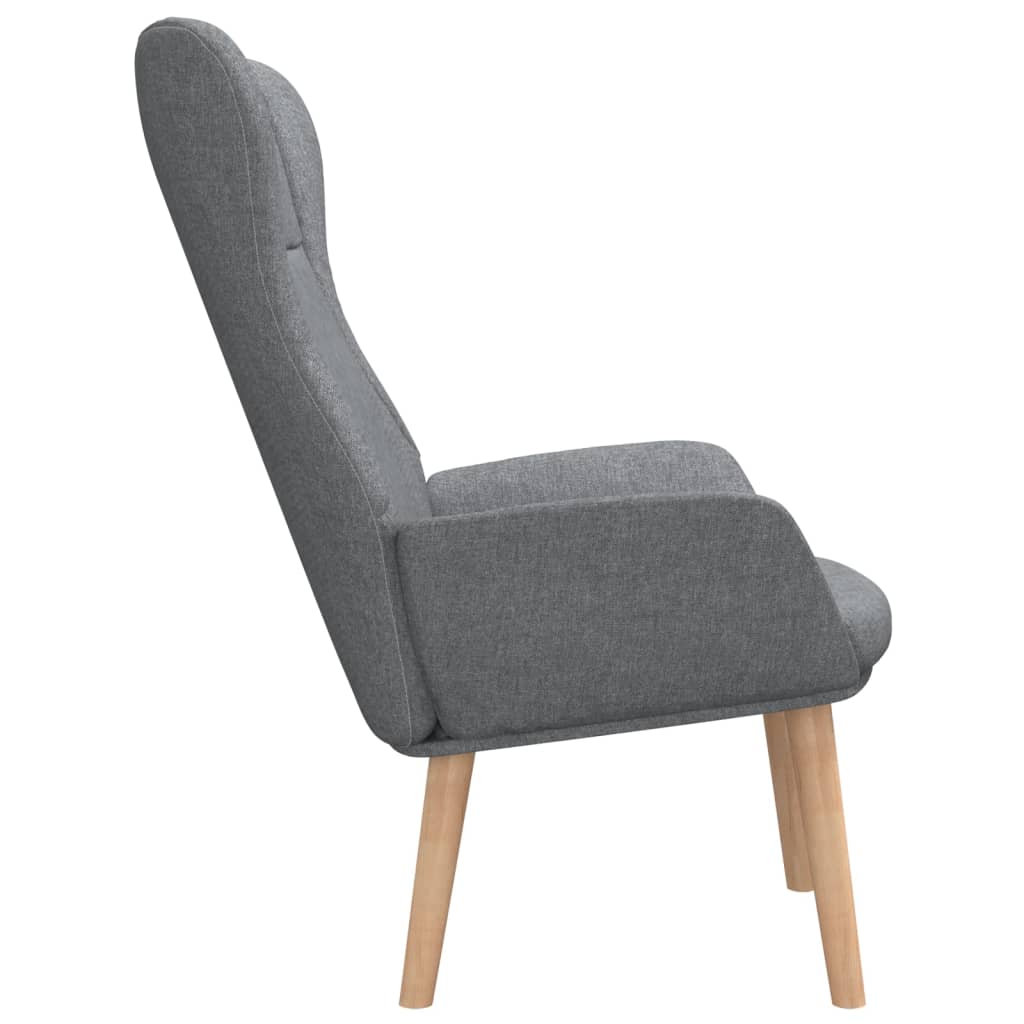 Relaxační Křeslo Světle Šedé Textil