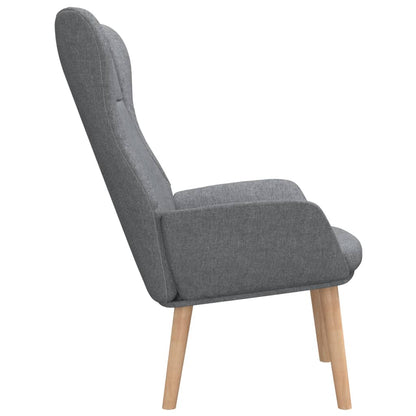 Relaxační Křeslo Světle Šedé Textil