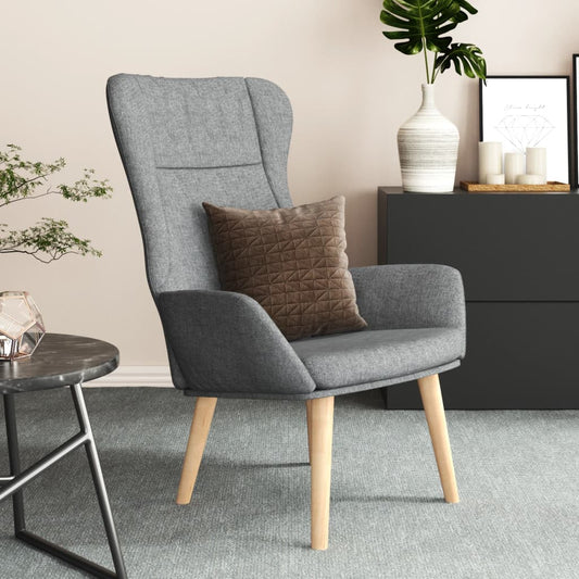 Relaxační Křeslo Světle Šedé Textil