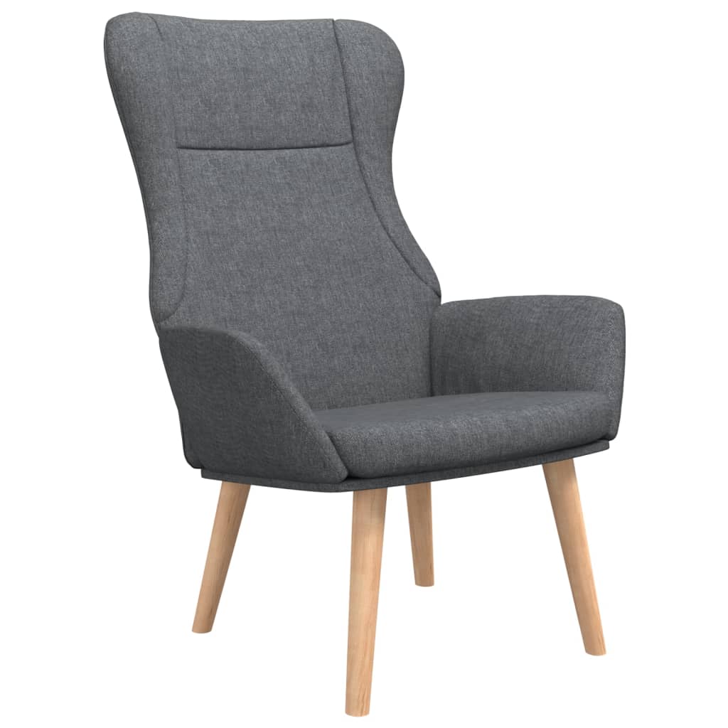 Relaxační Židle Tmavě Šedá Textil