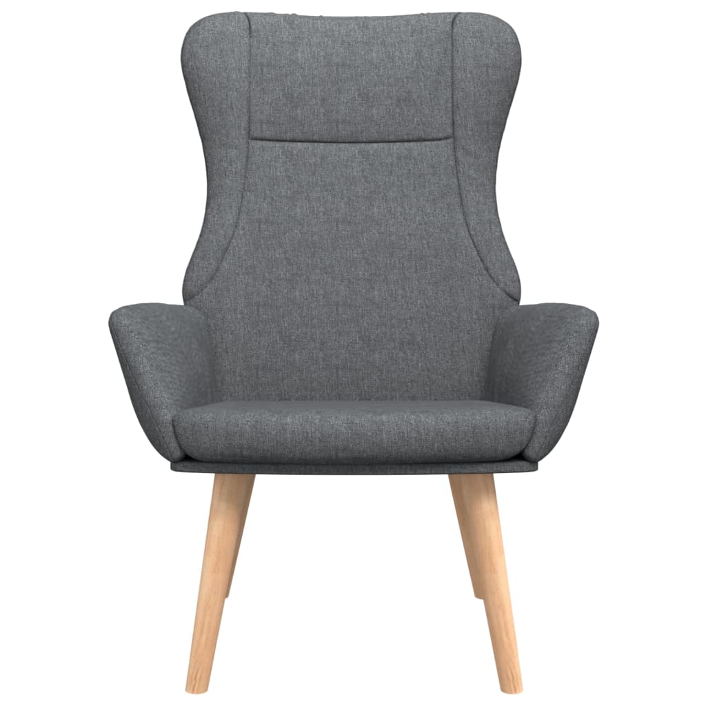 Relaxační Židle Tmavě Šedá Textil