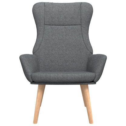 Relaxační Židle Tmavě Šedá Textil