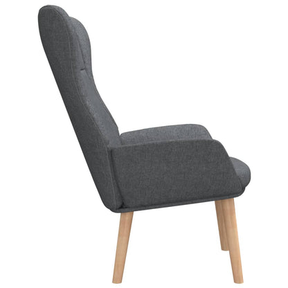 Relaxační Židle Tmavě Šedá Textil
