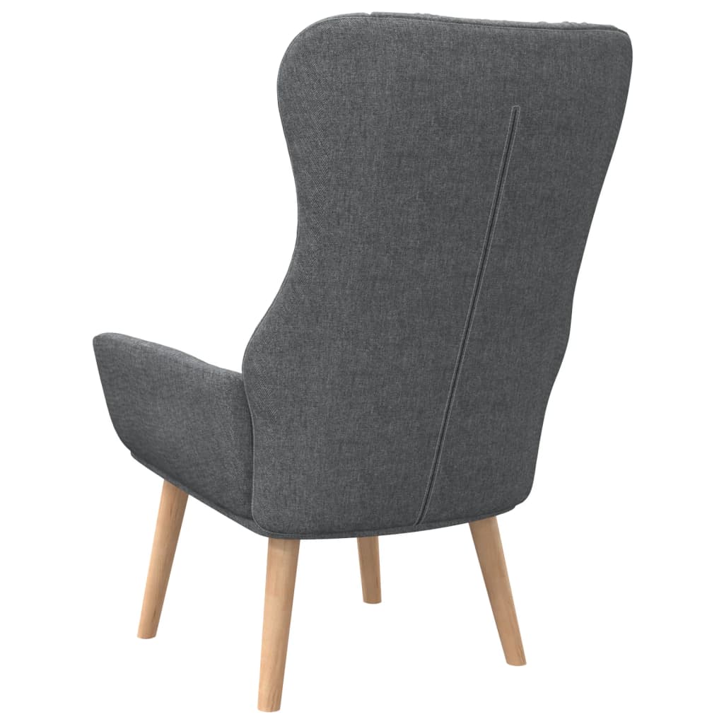 Relaxační Židle Tmavě Šedá Textil