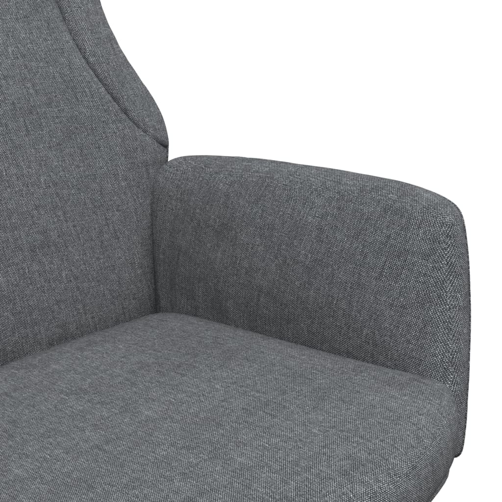 Relaxační Židle Tmavě Šedá Textil