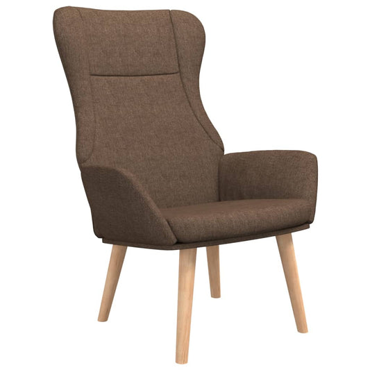 Relaxační Křeslo Hnědé Textil