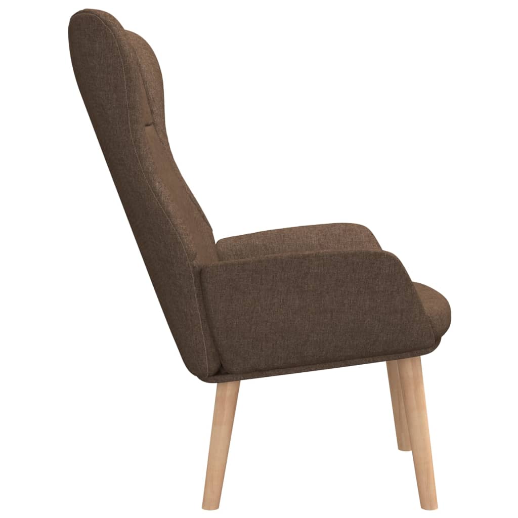 Relaxační Křeslo Hnědé Textil