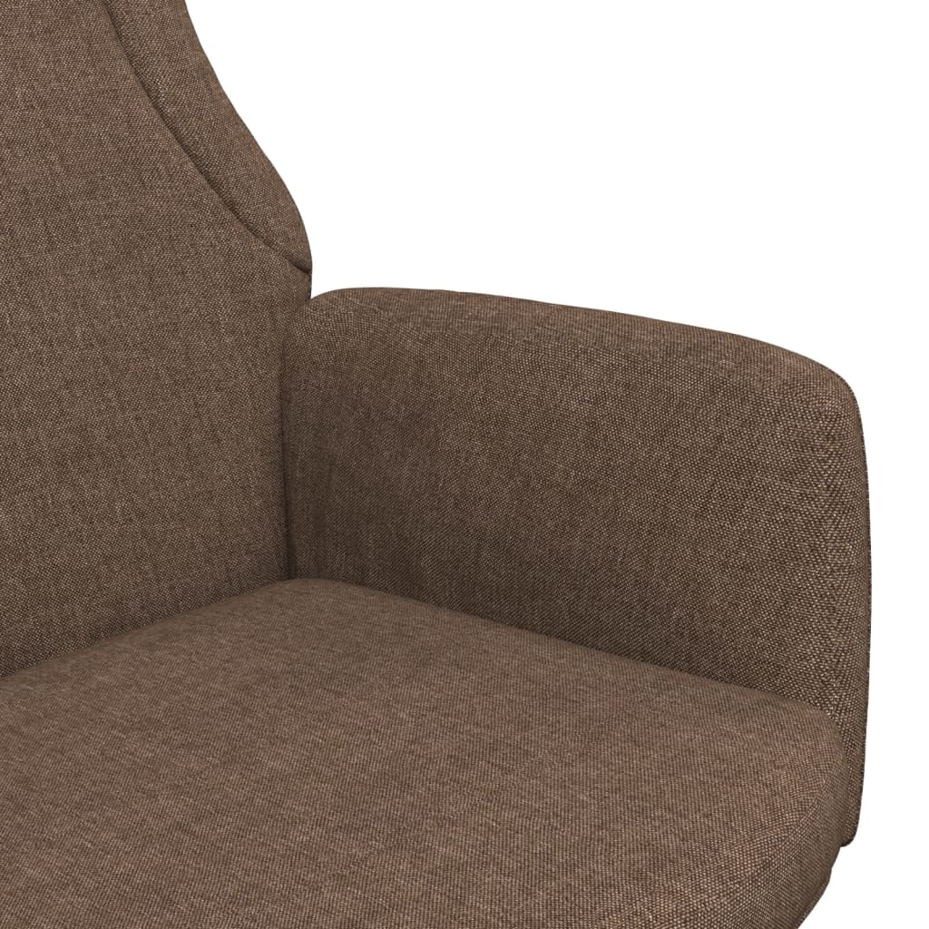 Relaxační Křeslo Hnědé Textil