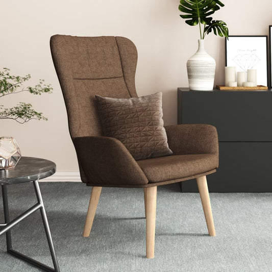 Relaxační Křeslo Hnědé Textil