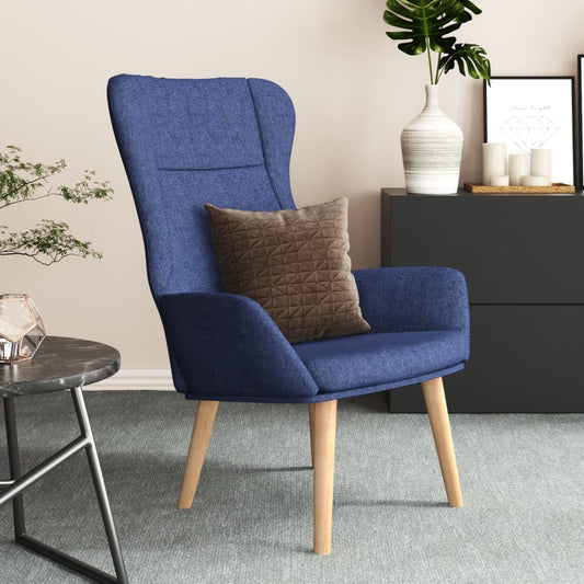 Relaxační Křeslo Modré Textil