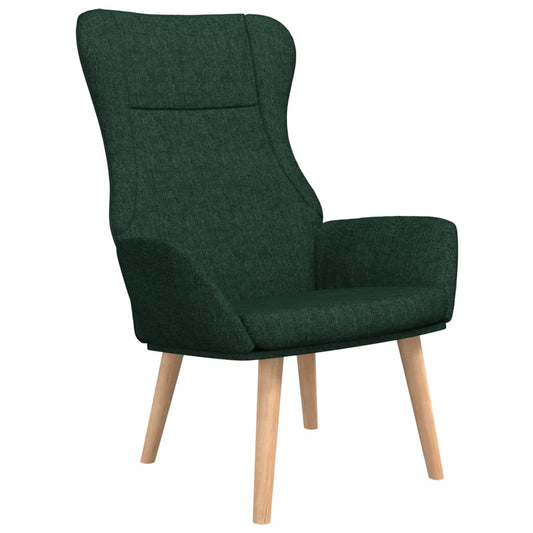 Relaxační Křeslo Tmavě Zelené Textil