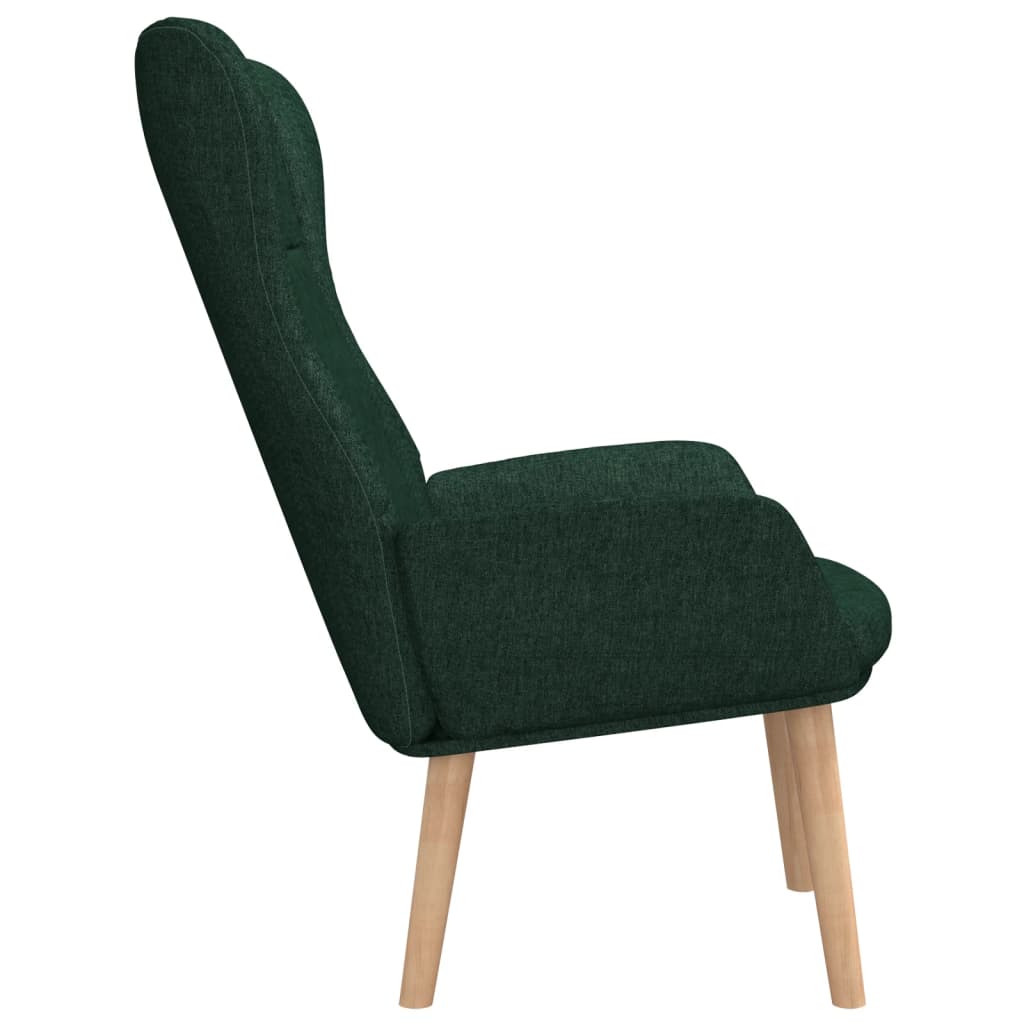 Relaxační Křeslo Tmavě Zelené Textil