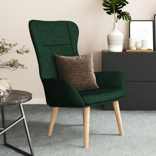 Relaxační Křeslo Tmavě Zelené Textil