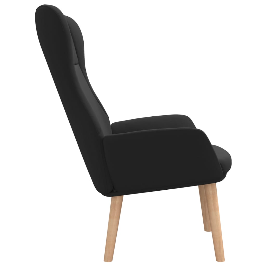 Relaxační Židle Černá Textil