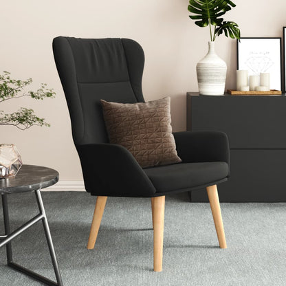 Relaxační Židle Černá Textil