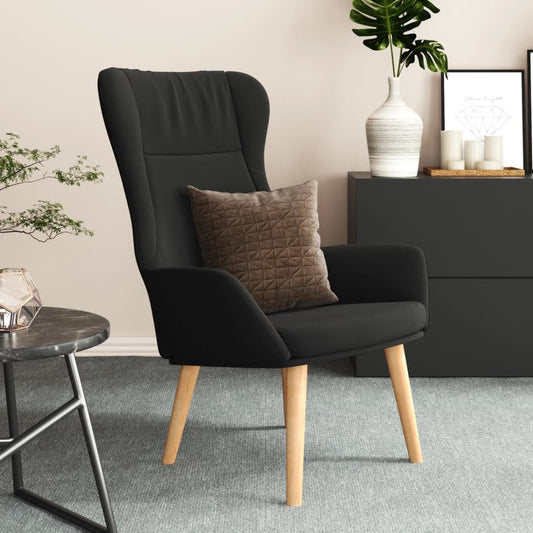 Relaxační Židle Černá Textil