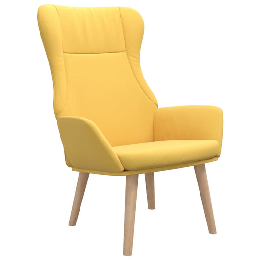 Relaxační Křeslo Hořčicově Žluté Textil