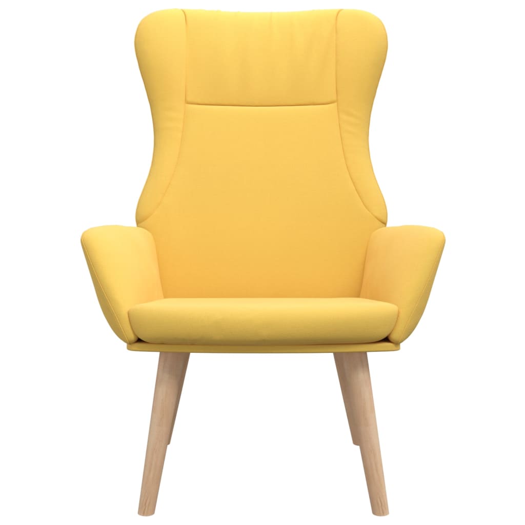 Relaxační Křeslo Hořčicově Žluté Textil