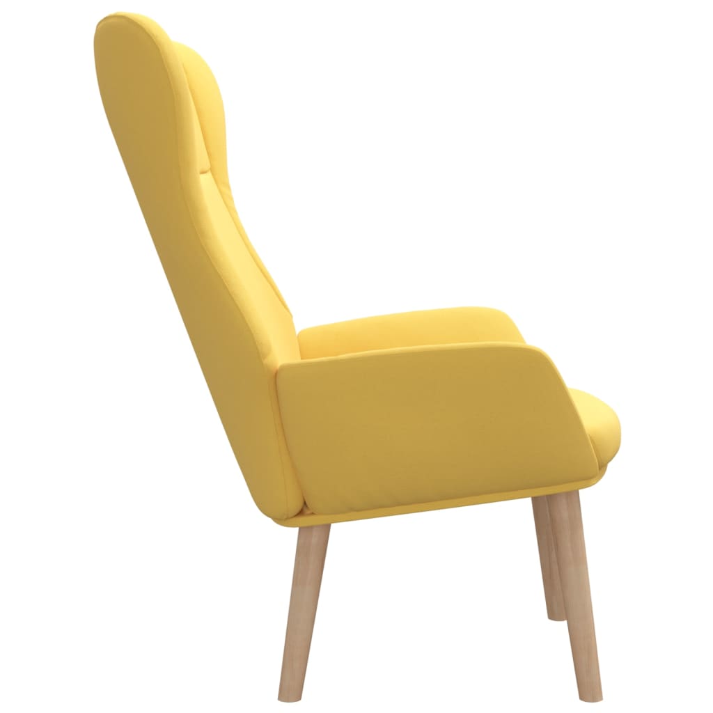 Relaxační Křeslo Hořčicově Žluté Textil
