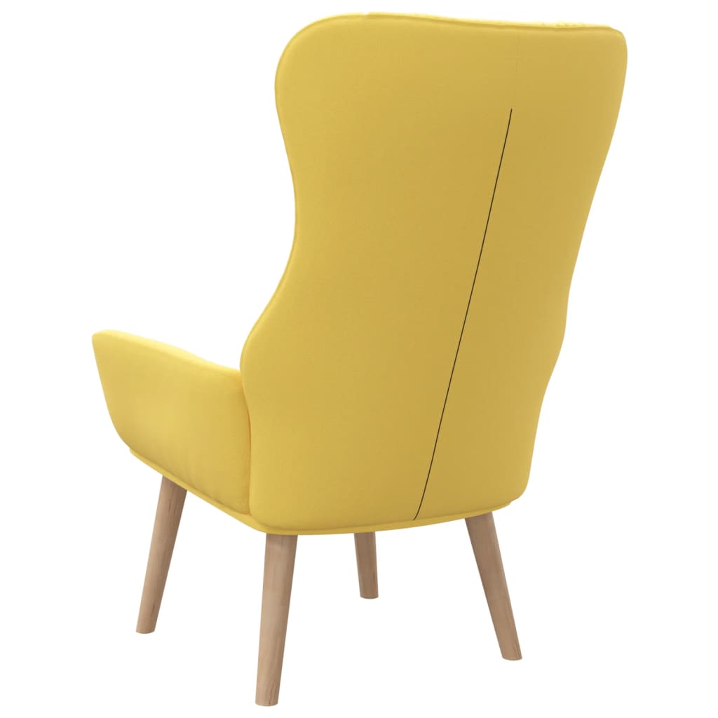 Relaxační Křeslo Hořčicově Žluté Textil