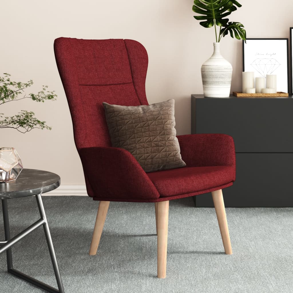 Relaxační Křeslo Vínové Textil