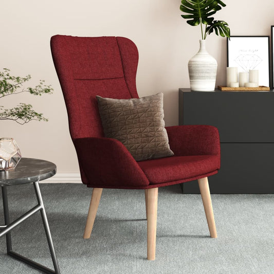 Relaxační Křeslo Vínové Textil