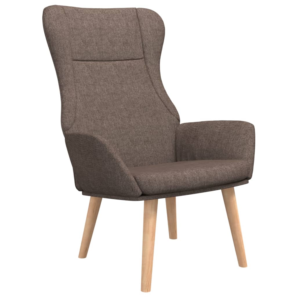 Relaxační Židle Taupe Textil