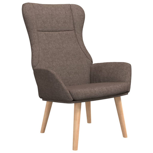 Relaxační Židle Taupe Textil