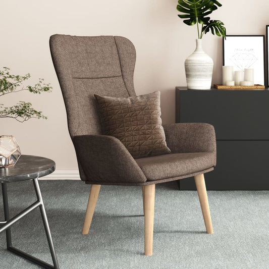 Relaxační Židle Taupe Textil