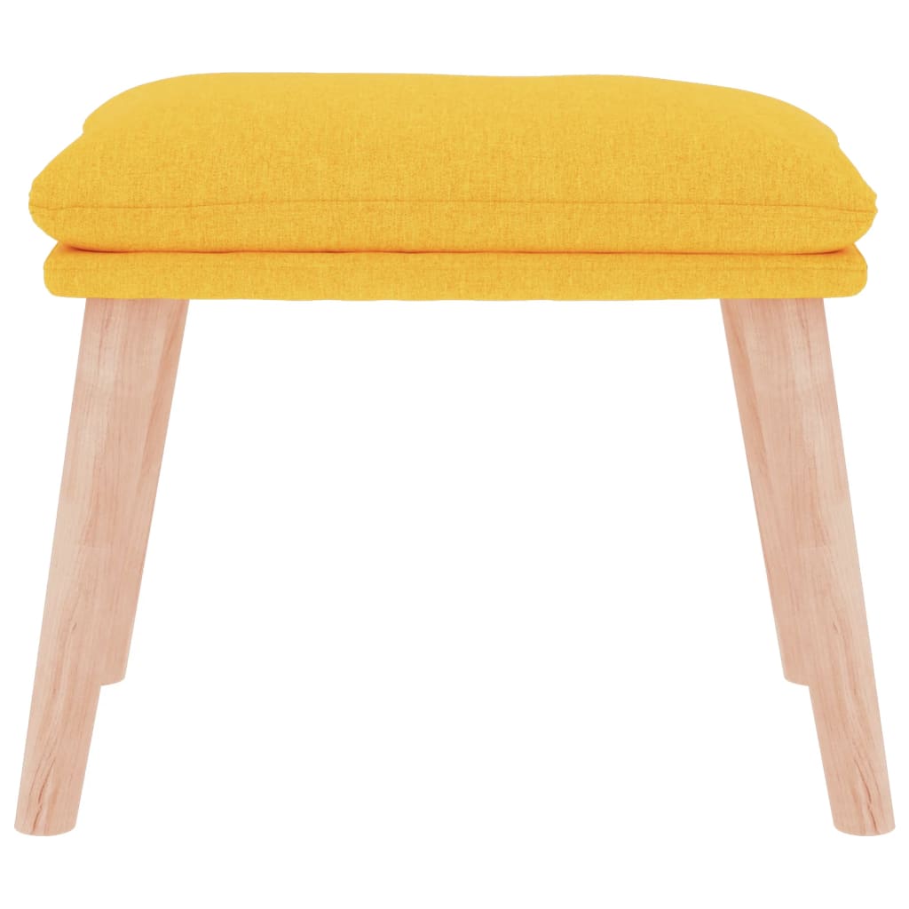 Podnožka Hořčicově Žlutá 45 X 29,5 X 35 Cm Textil