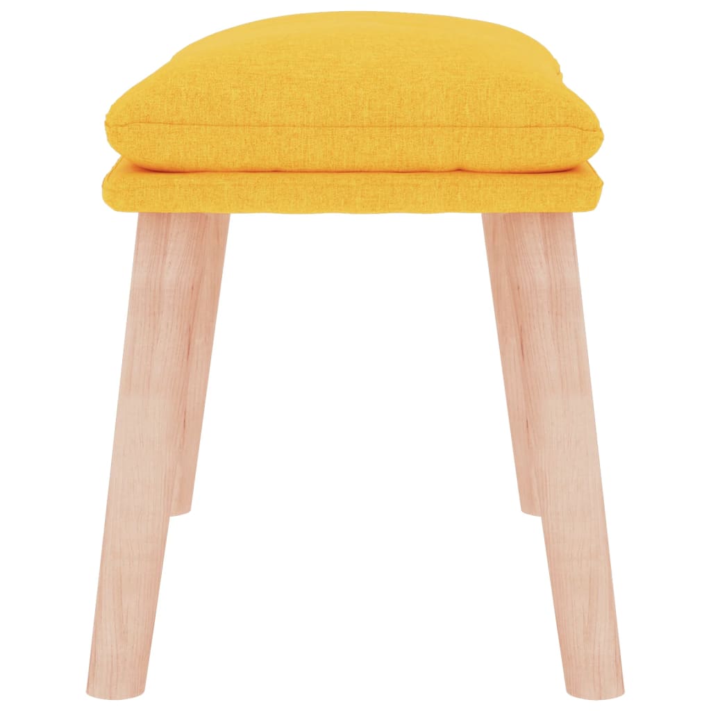 Podnožka Hořčicově Žlutá 45 X 29,5 X 35 Cm Textil