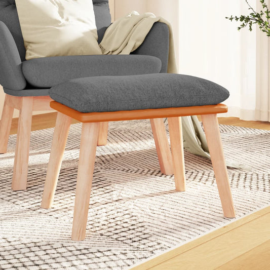 Podnožka Světle Šedá 45X29,5X35 Cm Textil A Umělá Kůže