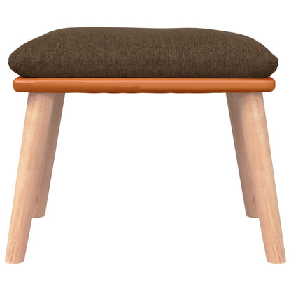 Podnožka Hnědá 45X29,5X35 Cm Textil A Umělá Kůže